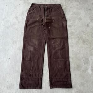 Vintage Y2K Carhartt brown double knee work wear carpenter pants